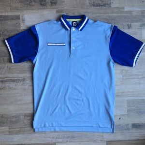 FootJoy Mens Golf Performance Tee Shirt Blue Size Large